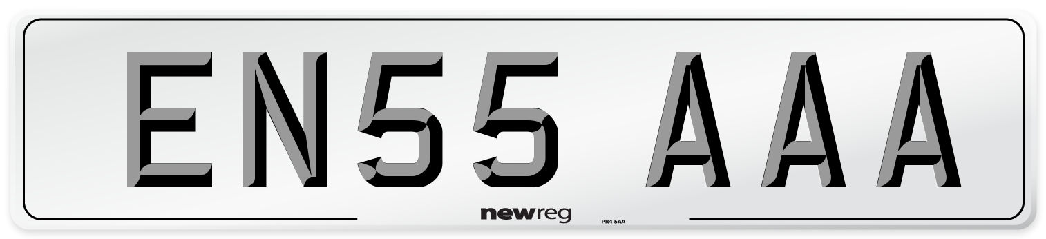 EN55 AAA Number Plate from New Reg